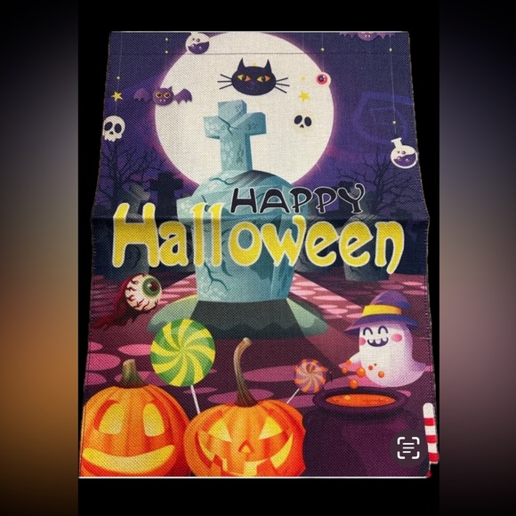 New Garden Flag Happy Halloween Ghost and Pumpkin Design- 12.5 x 18 inches - Picture 1 of 1